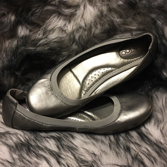 Me Too Faun Ballet Flats Padded Insoles Pewter - Picture 2 of 12
